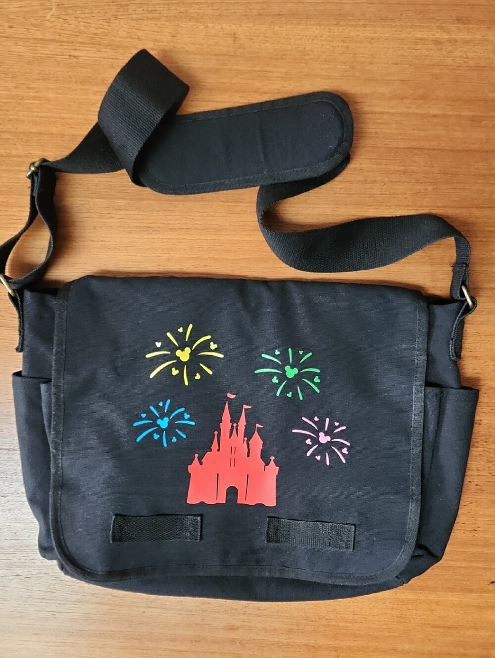 Disney Messenger Bag with Magic Castle & Fireworks